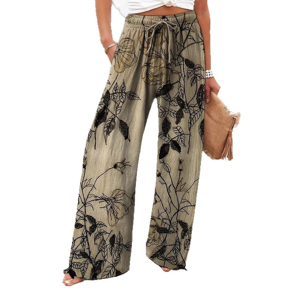 🧘♀️ Pantalon Yoga Femme – Taille Haute Décontracté Floral | XL-Charmes