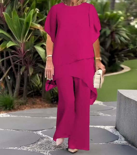 🌬️ Ensemble 2 Pièces Femme – Costume Ample Mousseline Élégant | XL-Charmes
