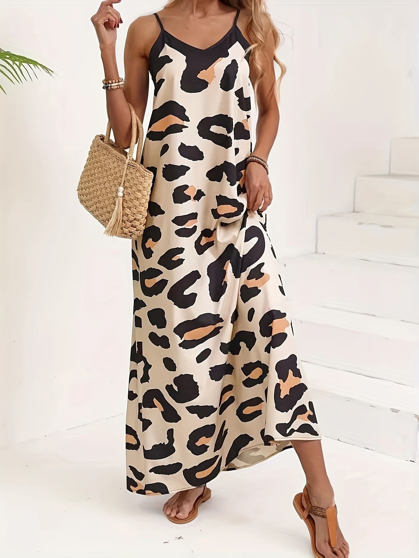 👗 Robe Longue Léopard Femme – Élégante & Sauvage Grande Taille