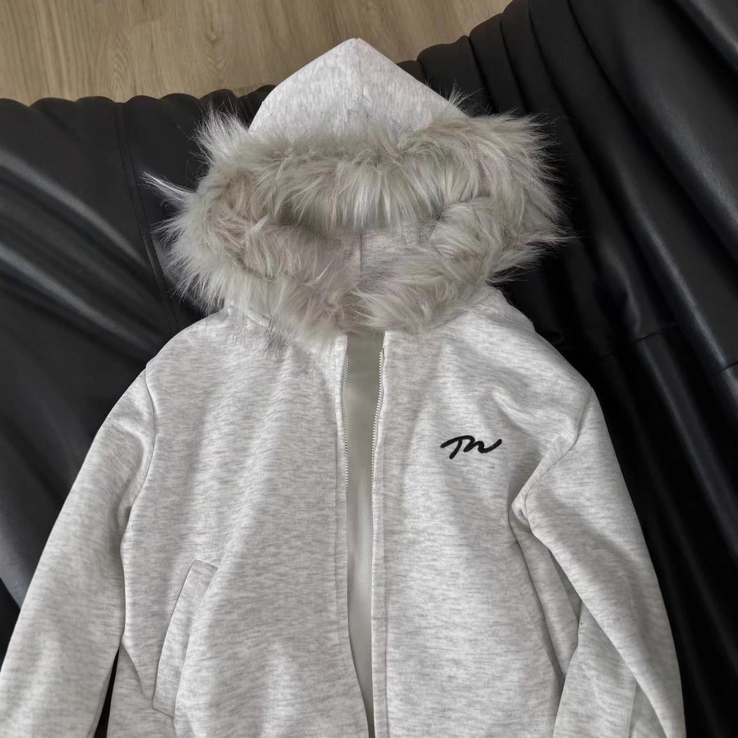 🧥 Manteau Court Rétro Femme – Col Fourrure & Velours | XL-Charmes