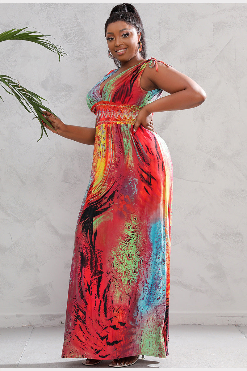 👗Robe Longue Été Grande Taille – Chic Européen & Américain | XL-Charmes