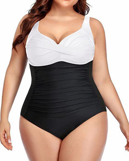 🩱 Maillot Une Pièce Grande Taille – Élégant & Sculptant | XL-Charmes