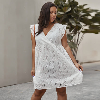 👗 Robe d'Été Découpée Grande Taille – Fraîche & Stylée | XL-Charmes