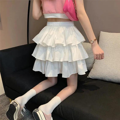 🩳 Jupe à Volants Grande Taille – Style “Cake Skirt” Duveteux