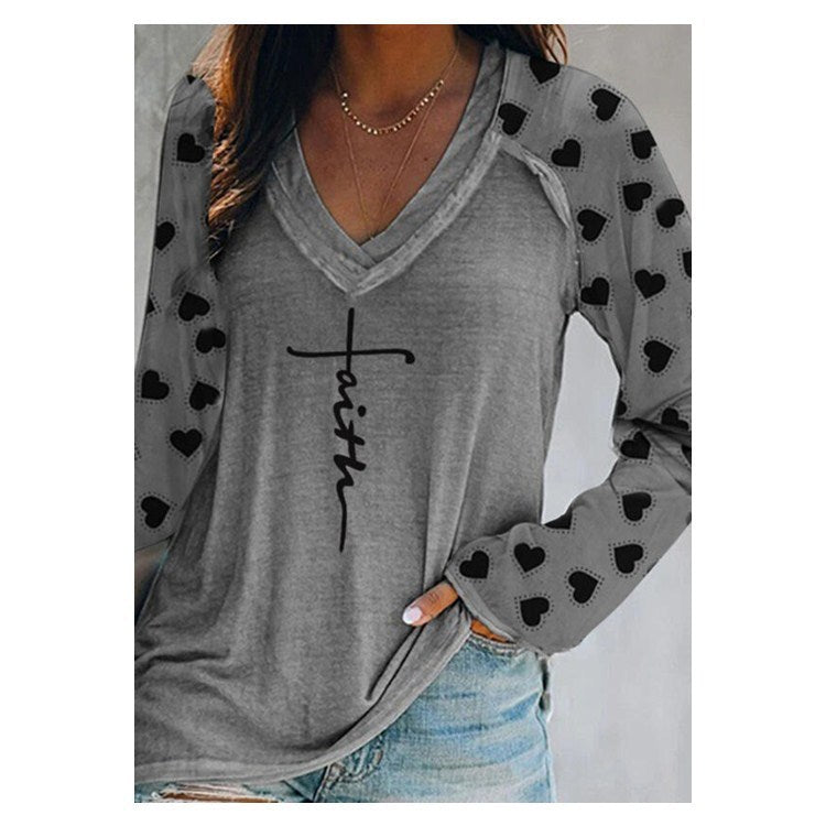 👚 T-shirt Imprimé Col Rond Grande Taille – Décontracté & Confortable | XL-Charmes