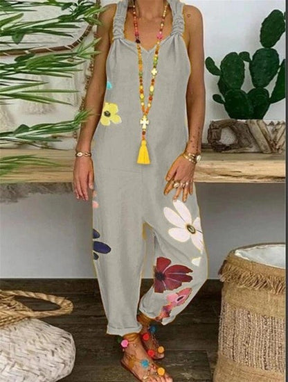 👖 Pantalon à bretelles en lin grande taille – Look décontracté femme | XL-Charmes