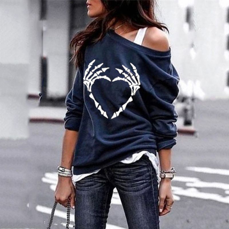 👚 Sweat Gothique Femme – Grande Taille à Motif Squelette | XL-Charmes