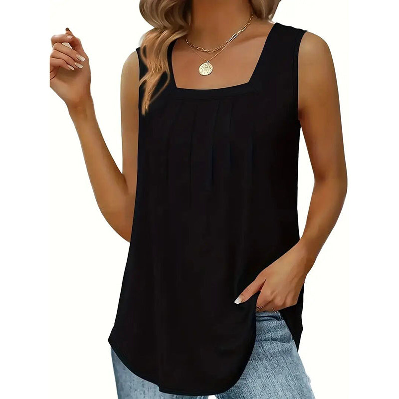 👚 Lot de 2 Débardeurs Été Femme – Col Carré & Coupe Ample | XL-Charmes