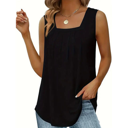 👚 Lot de 2 Débardeurs Été Femme – Col Carré & Coupe Ample | XL-Charmes