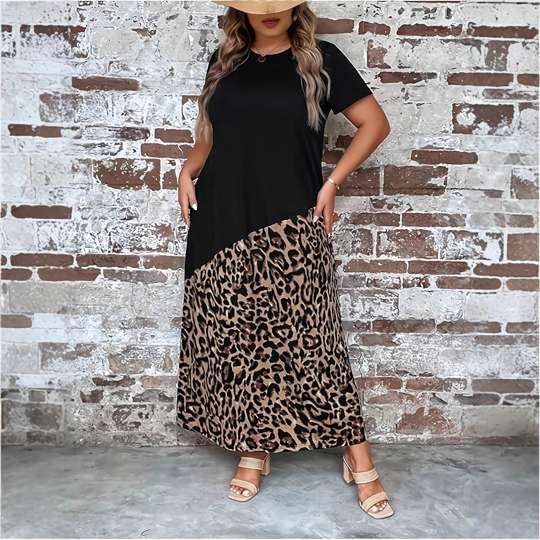 🐆 Robe Longue Femme Décontractée Imprimé Léopard | XL-Charmes