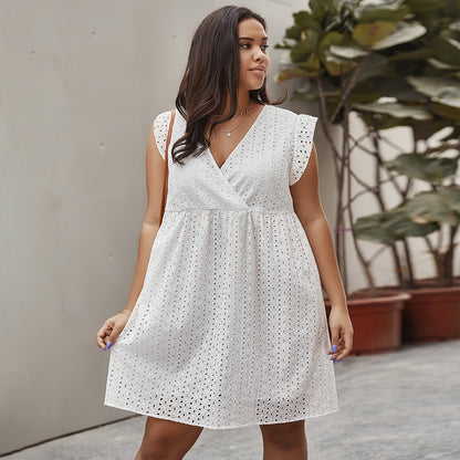 👗 Robe d'Été Découpée Grande Taille – Fraîche & Stylée | XL-Charmes