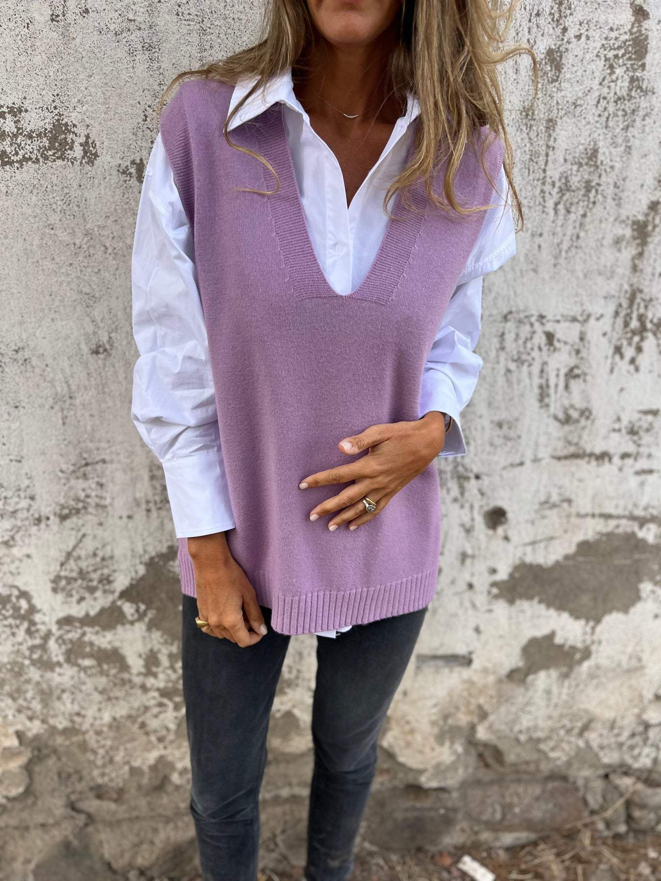 🧶 Gilet en Maille Femme à Col V – Style Décontracté & Chic | XL-Charmes