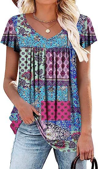 👚 T-shirt Sans Manches Fleuri – Haut d'Été Femme Grande Taille