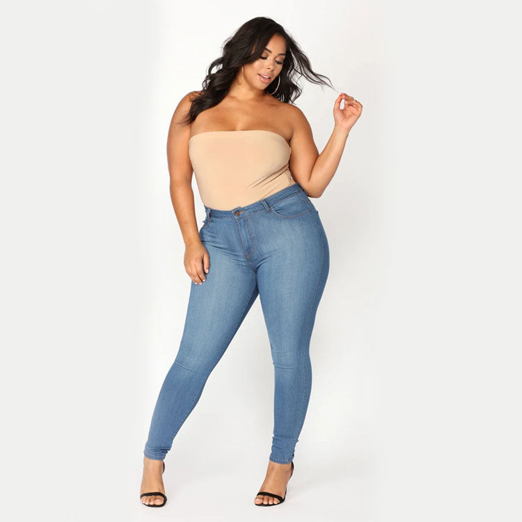 👖 Pantalon Crayon Denim Stretch – Grande Taille Femme | XL-Charmes