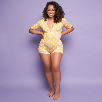 👚 Ensemble Moulant Imprimé Femme – Grande Taille Confort & Style Maison