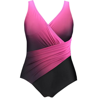 🩱 Maillot de Bain Jupe Intégrée – Grande Taille Élégance Plage | XL-Charmes