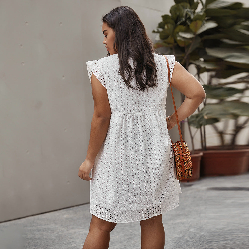 👗 Robe d'Été Découpée Grande Taille – Fraîche & Stylée | XL-Charmes