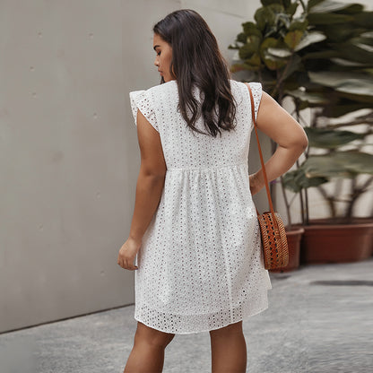 👗 Robe d'Été Découpée Grande Taille – Fraîche & Stylée | XL-Charmes