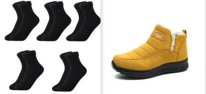 🥿 Bottes de Neige Chaudes Femme – Rembourrage Coton & Grandes Tailles