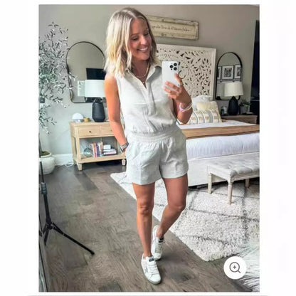 🌞 Combinaison Été Femme Grande Taille – Décontractée | XL-Charmes