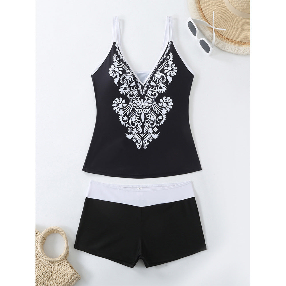 🩱 Maillot de Bain Imprimé Élégant – Grande Taille Femme | XL-Charmes