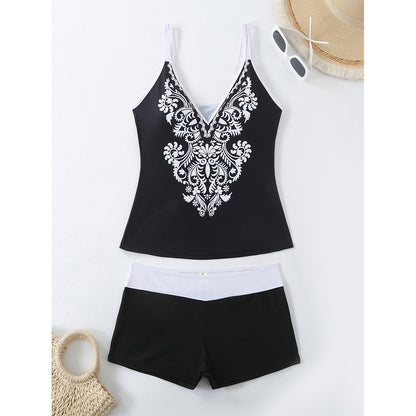 🩱 Maillot de Bain Imprimé Élégant – Grande Taille Femme | XL-Charmes