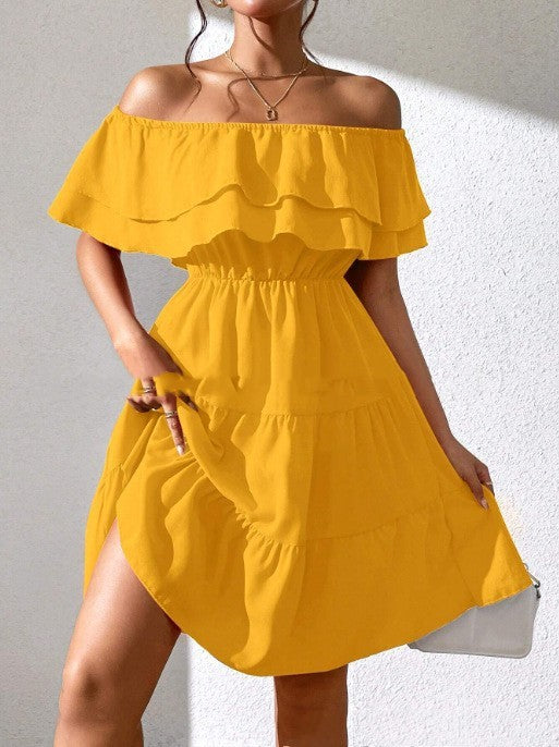 👗 Robe Mi-Longue Décontractée Unie – Printemps & Été | XL-Charmes