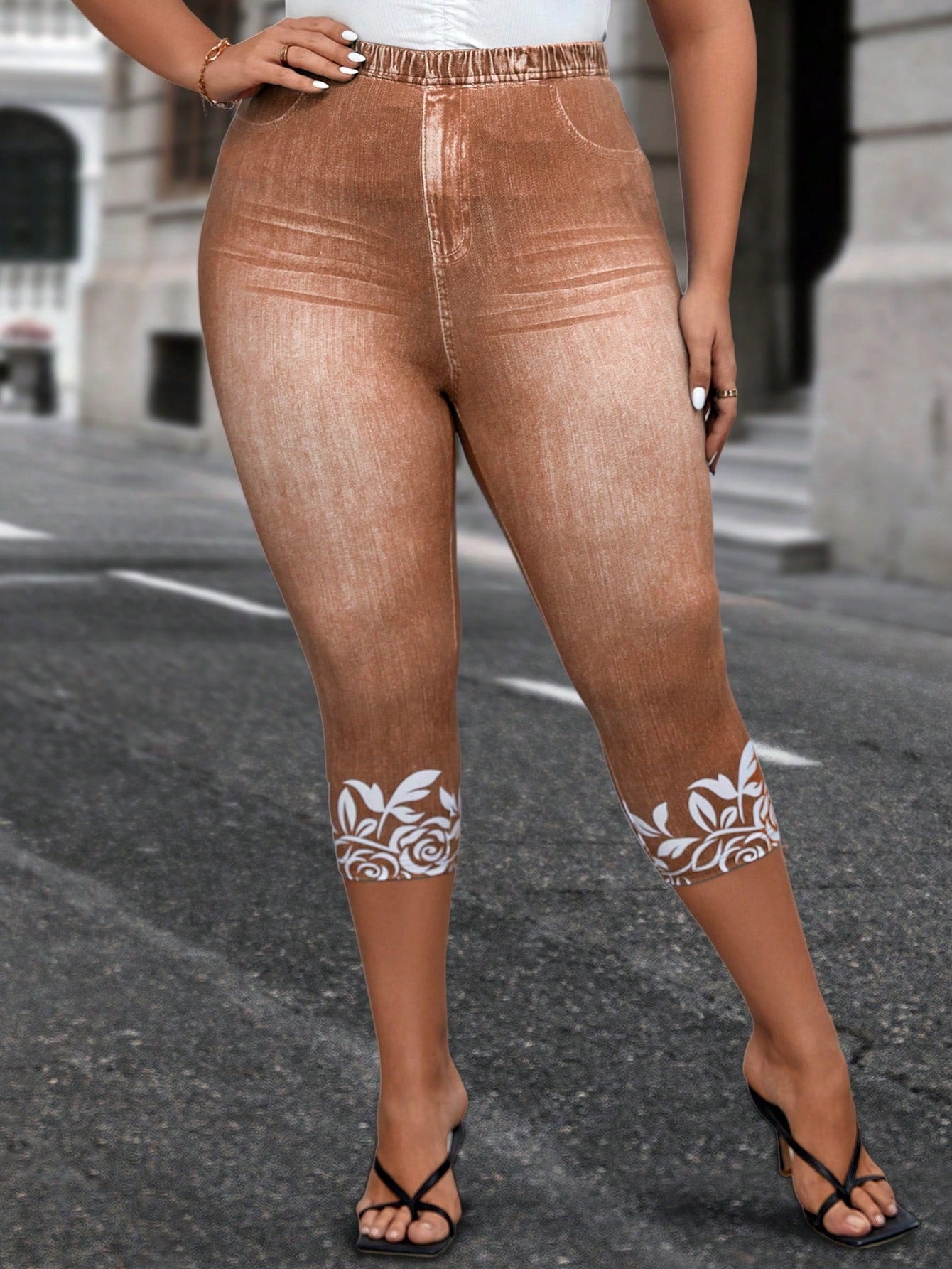 👖 Pantalon Imprimé Ajusté Grande Taille – Confort Léger & Style Été | XL-Charmes