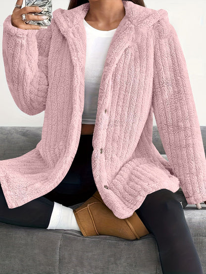 🧥 Manteau Femme Ample à Capuche en Peluche – Ultra Doux | XL-Charmes