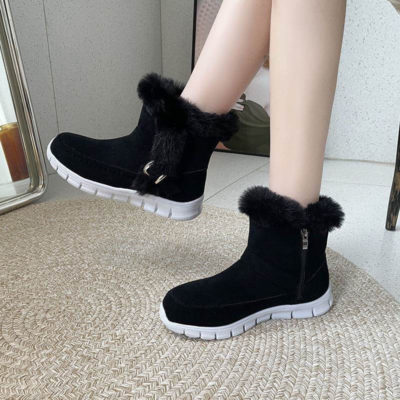 🥿 Bottes de Neige Hiver Femme – Chaudes, Épaisses & Fourrure Douce