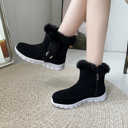 🥿 Bottes de Neige Hiver Femme – Chaudes, Épaisses & Fourrure Douce