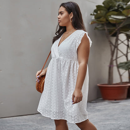 👗 Robe d'Été Découpée Grande Taille – Fraîche & Stylée | XL-Charmes