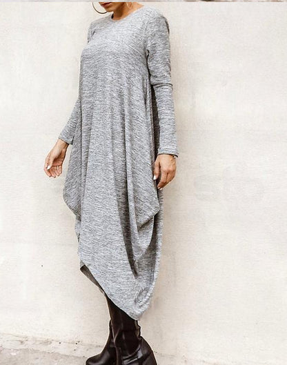 👗 Robe Ample Irrégulière Grande Taille – Confort Élégant | XL-Charmes