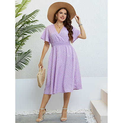 💜 Robe Ample Violette Femme Grande Taille – Fluide | XL-Charmes
