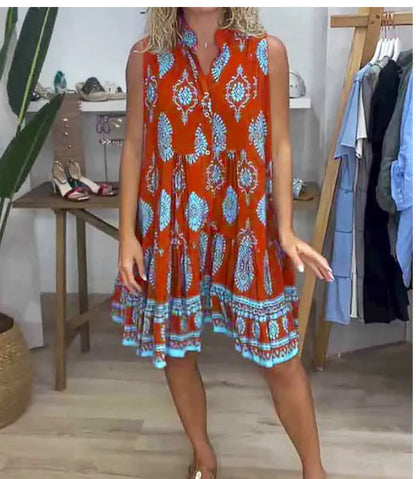 👗 Robe Longue Femme – Sans Manches & Col Chemise | XL-Charmes