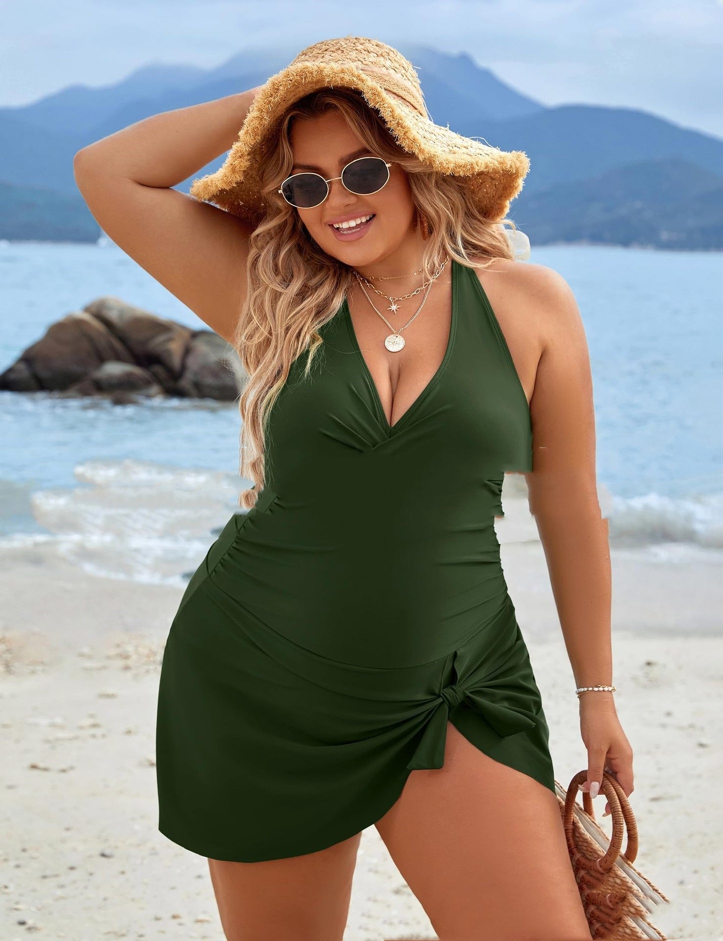 👙 Maillot de bain une pièce grande taille avec jupe – Femme ronde | XL-Charmes