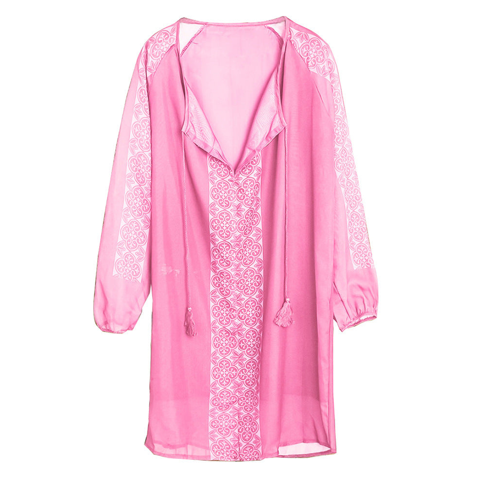 👚 Haut Grande Taille Femme – Manches Longues & Finitions Mousseline