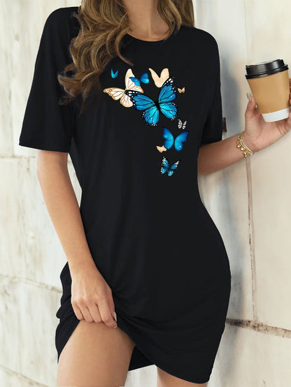 👗 Robe Courte Été Femme – Imprimé Numérique & Coupe Ample | XL-Charmes