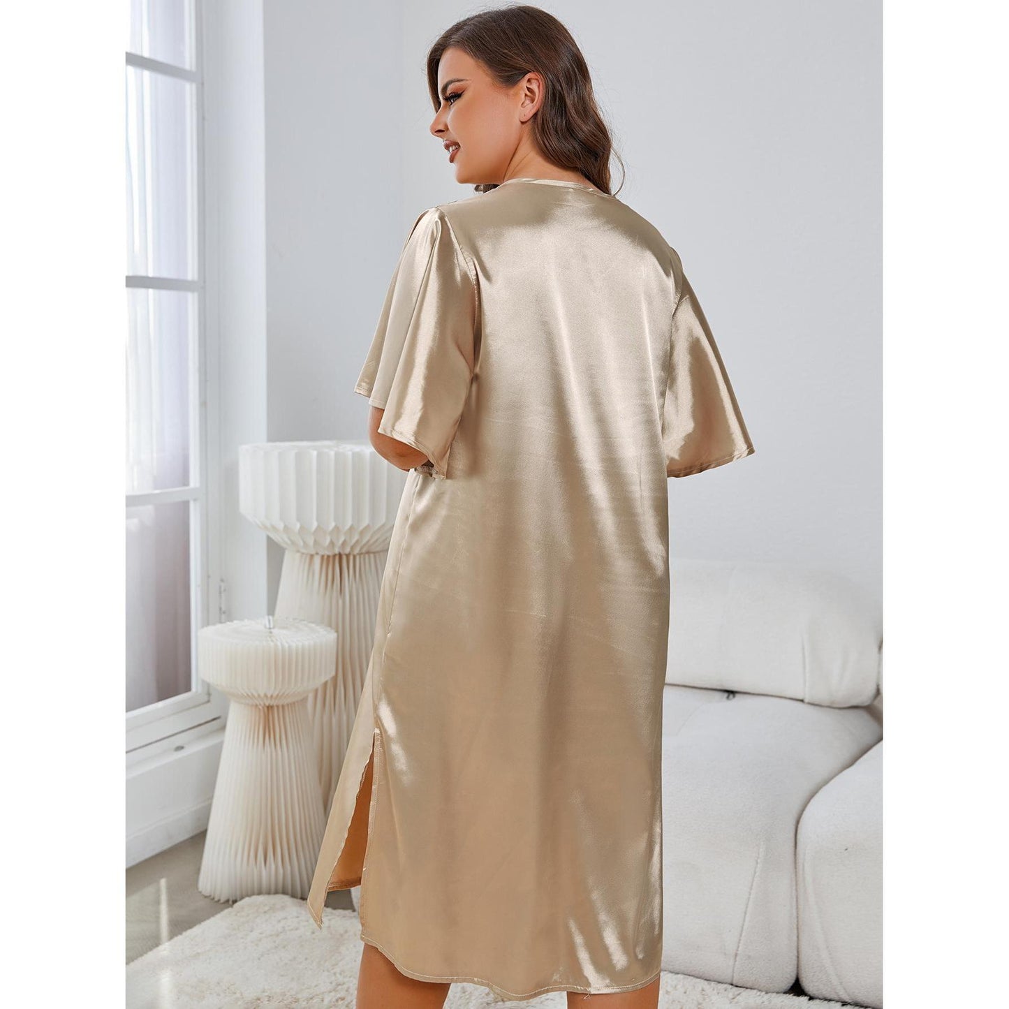 🛌 Pyjama Été Femme Grande Taille – Style Européen & Américain