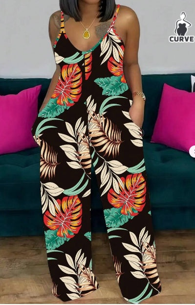 🩳 Combinaison Botanique Femme – Droite à Poches Grande Taille Été 2024