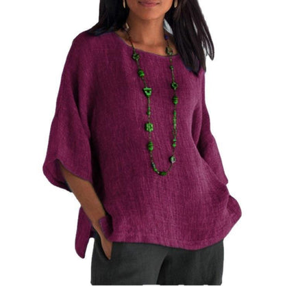 👚 Chemisier Femme Été 2025 – Manches 3/4 Décontracté Chic | XL-Charmes