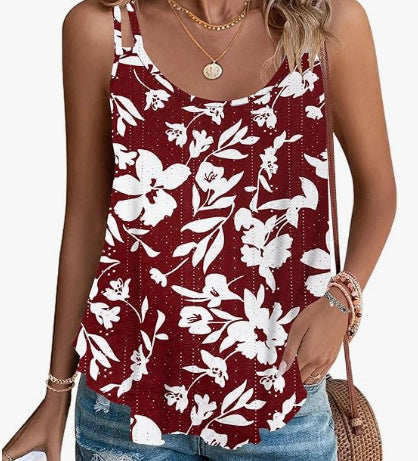 👚 Débardeur Jacquard Femme – Col Rond, Bretelles Intérieures, Coloris Unis | XL-Charmes