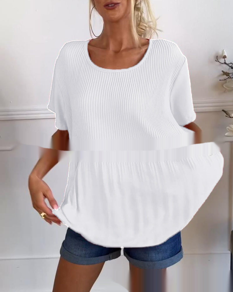 👚 Chemisier Plissé Femme – Style Occidental Jeune & Chic