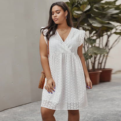 👗 Robe d'Été Découpée Grande Taille – Fraîche & Stylée | XL-Charmes