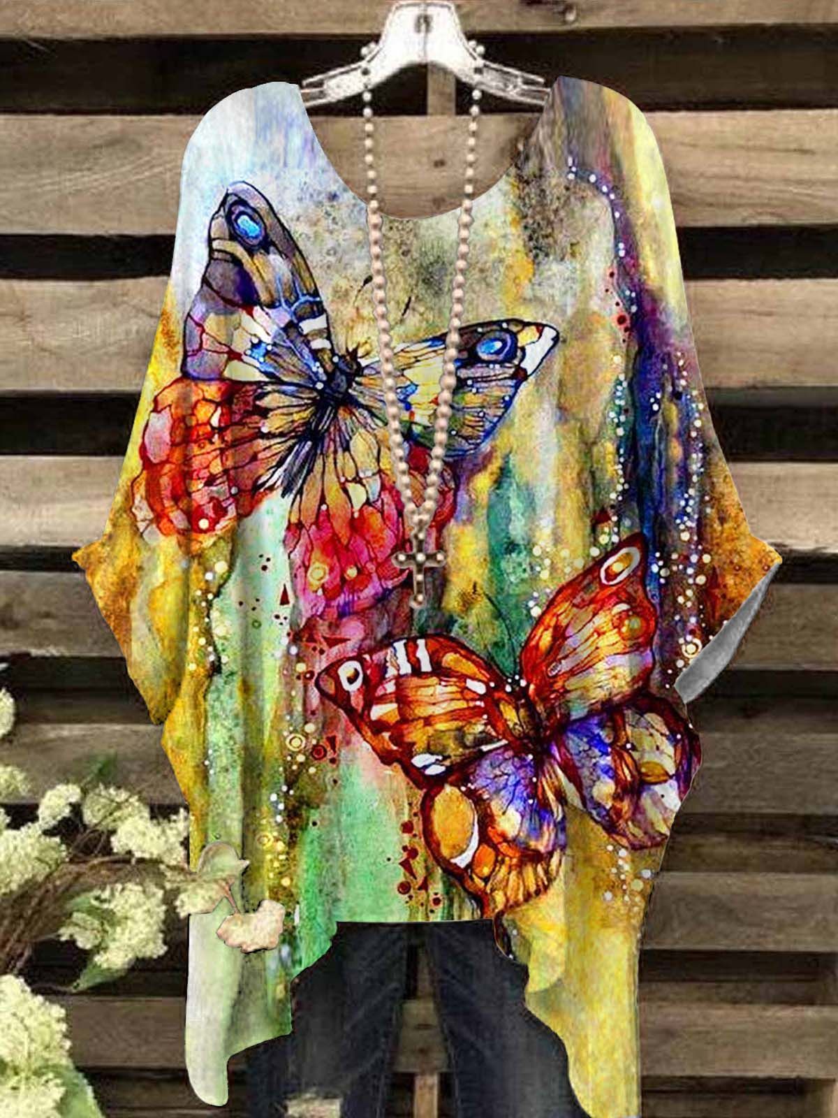 👚 Haut Femme Grande Taille – Ourlet Irrégulier Chic & Fluide