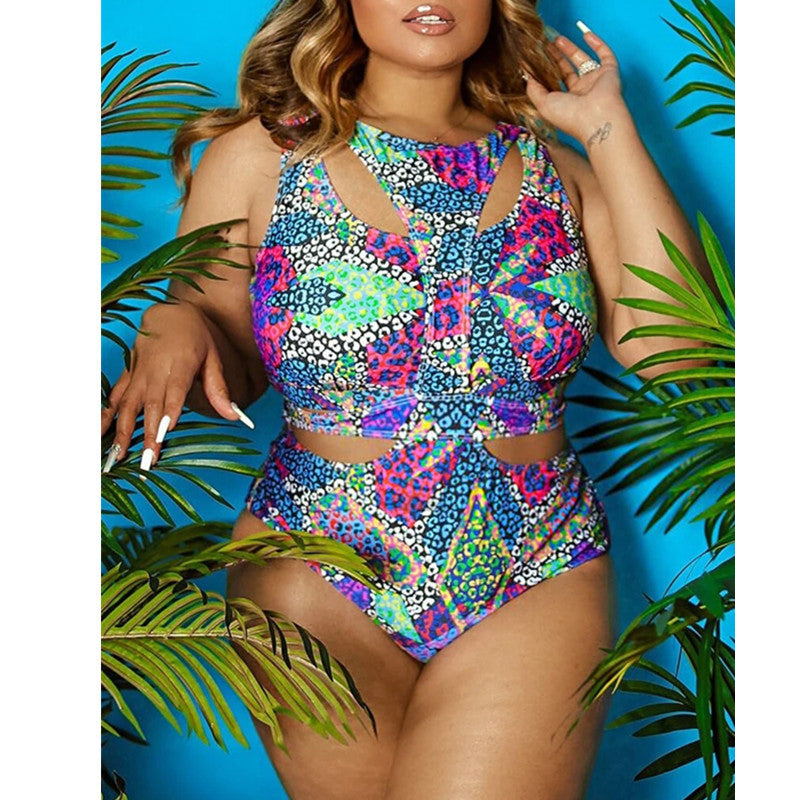 👙 Maillot de Bain Bikini Grande Taille – Imprimé Ethnique | XL-Charmes