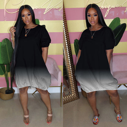 🌈 Robe Dégradée Grande Taille Femme – Fluide & Colorée | XL-Charmes