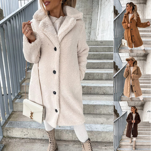 🧥 Veste Femme Peluche à Revers – Hiver Doux & Stylé | XL-Charmes