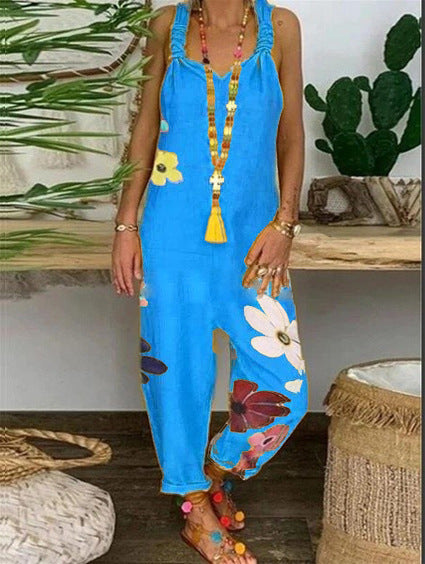 👖 Pantalon à bretelles en lin grande taille – Look décontracté femme | XL-Charmes