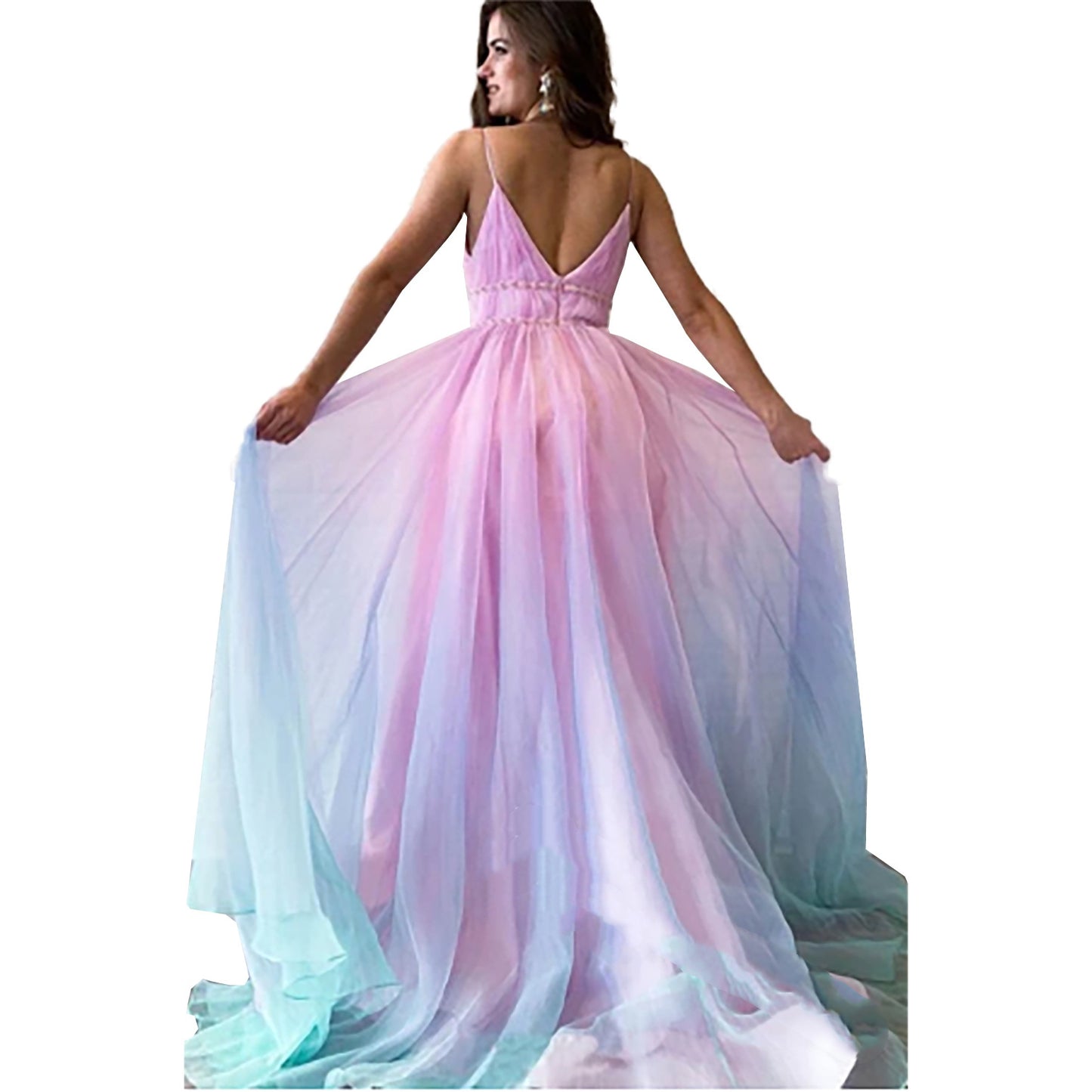 🌸 Robe Longue Dégradée à Bretelles – Sexy & Florale | XL-Charmes